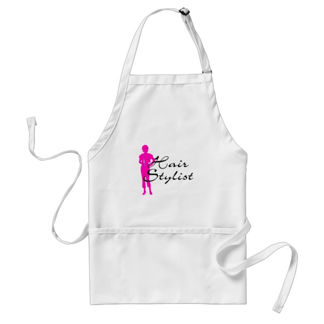 Hair Stylist (Pink) Adult Apron (Front)