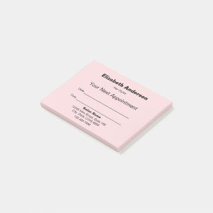 Hair Stylist Pink Your Next Appointment Reminder Post-it Notes