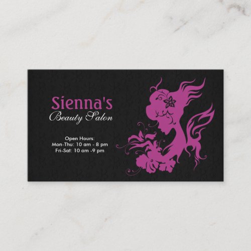 Hair Stylist (Plum) Business Card