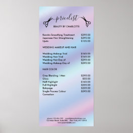 Hair Stylist Pricelist Poster