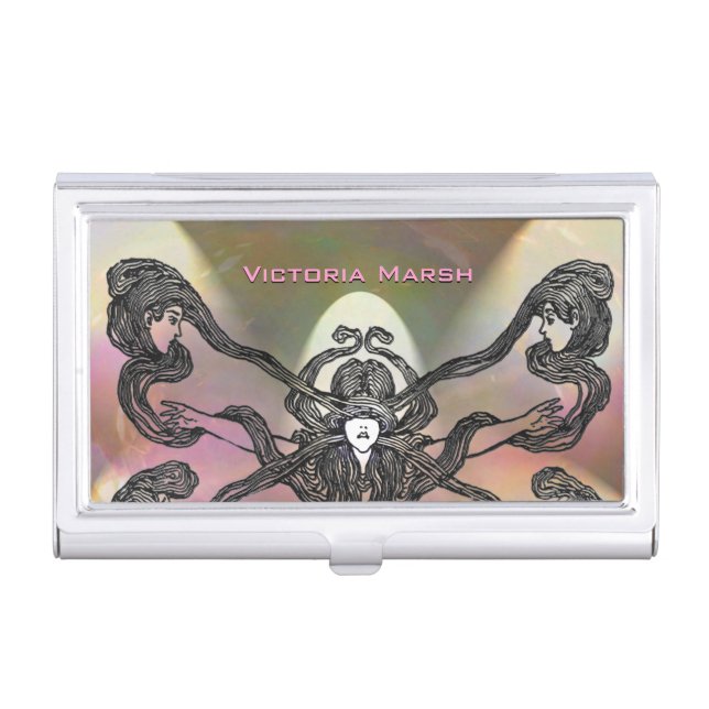 Hair Stylist Professional Beauty Business Card Case (Front)