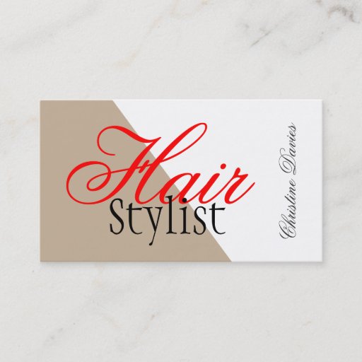 Customizable Hair Stylist professional business card