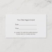 Hair Stylist Professional Curly Hair Background Appointment Card (Back)