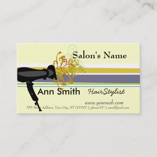 Customizable Beauty Salon Business Cards