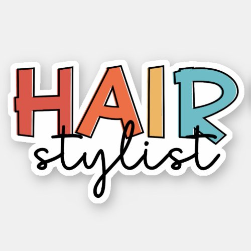 Hair Stylist Retro Hairdresser Cute Sticker