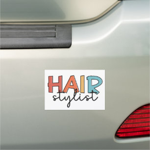 Hair Stylist Retro Hairdresser Hair Salon Car Magnet