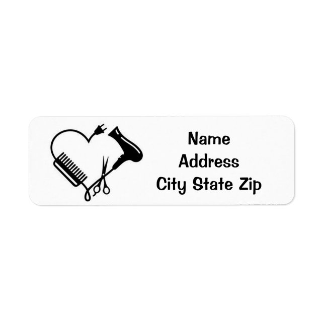 **HAIR STYLIST** RETURN ADDRESS LABEL (Front)