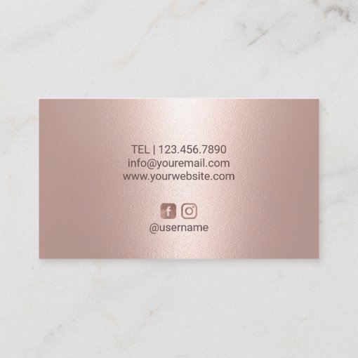 Hair Stylist Rose Gold Glitter Drips Beauty Salon Business Card | Zazzle