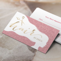 Hair Stylist Rose Gold Glitter Salon Appointments