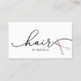 Hair Stylist Rose Gold Scissor Typography Salon Business Card