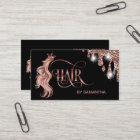 Hair stylist rose gold typography hair extension