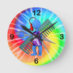 Hair Stylist Round Clock
