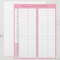 Hair stylist salon 1-day appointment book pages | Zazzle