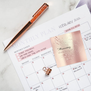 Hair Stylist Salon Appointment Card Rose Gold