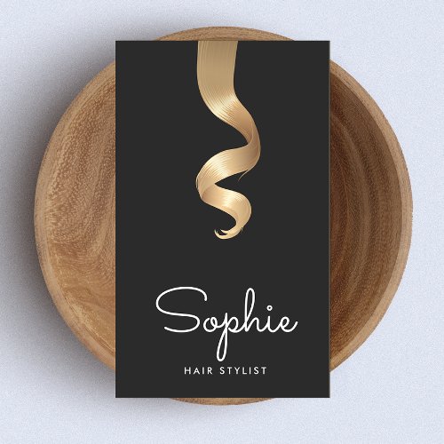 Hair Stylist Salon Blonde Ombre Curl  Business Card