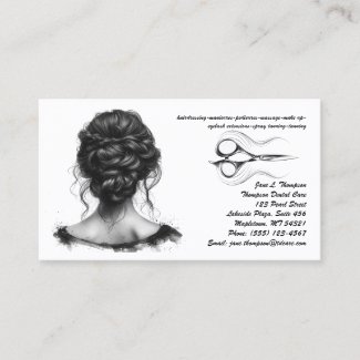 Hair Stylist & Salon Business Card