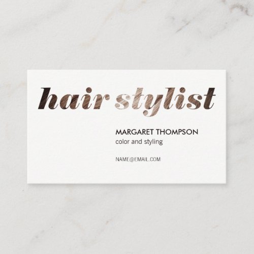 Hair Stylist Salon Business Card