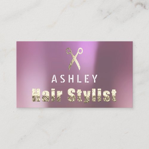 Hair Stylist Salon Glitter Rose Appointment Card