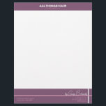 Hair Stylist, Salon Letterhead<br><div class="desc">Hair Stylist,  Salon Letterhead is especially for professionals doing all things about hair from styling to color and so much more. Great for other business or just for personal.</div>