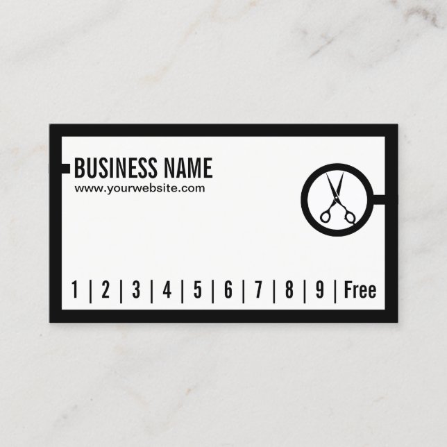 Hair Stylist Salon Minimal Border Loyalty Punch (Front)