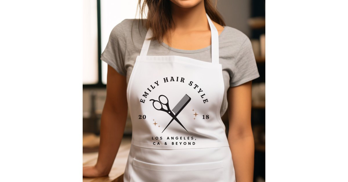 Hair Stylist Salon Scissors & Comb Hairdresser Apron