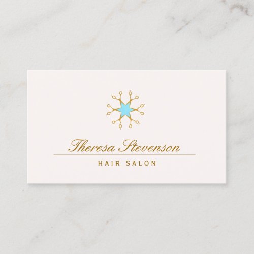 Simple Elegant Hair Stylist Salon Scissors Logo Business Cards