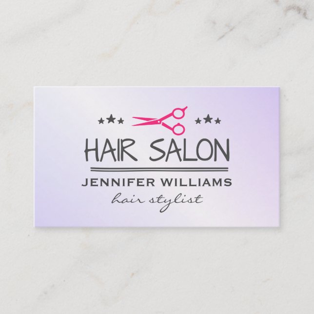 Hair Stylist Salon Shears Business Card (Front)