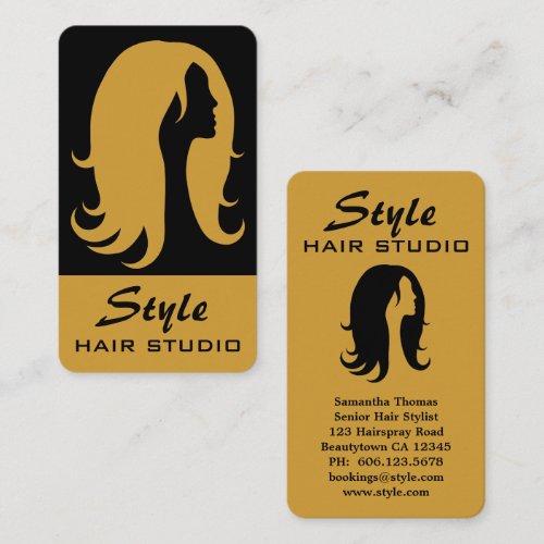 Hair Stylist Salon Studio Business Card
