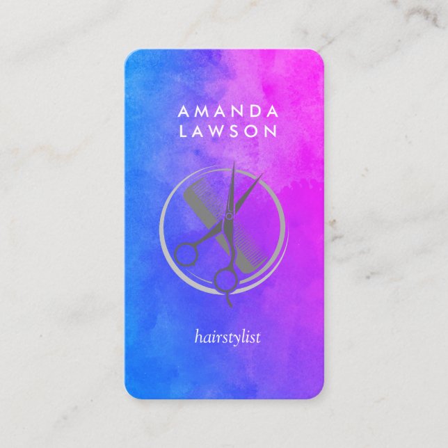 Hair Stylist Salon Tools Appointment Card (Front)