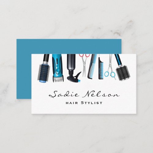 Hair Stylist Salon Tools Beauty Business Card