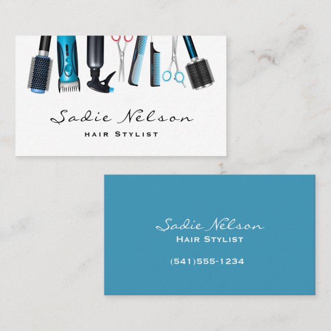 Hair Stylist Salon Tools Beauty Business Card (Front/Back)