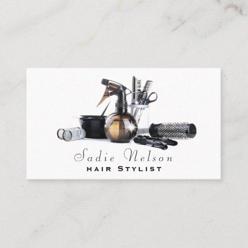 Hair stylist Salon Tools Beauty Business Card