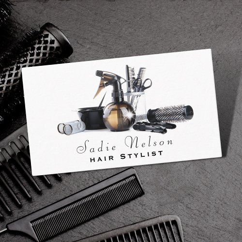 Hair stylist Salon Tools Beauty Business Card