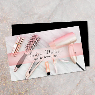 Hair stylist Salon Tools Beauty Business Card