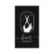 Hair Stylist Scissor & Hand Logo Plain Black Salon