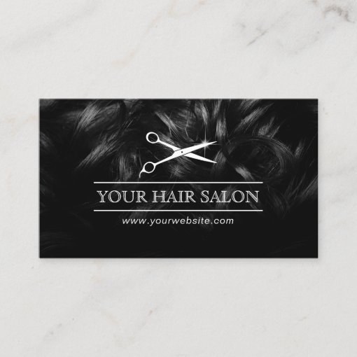 Hair Stylist Scissor Logo Professional Hairdresser Business Card | Zazzle