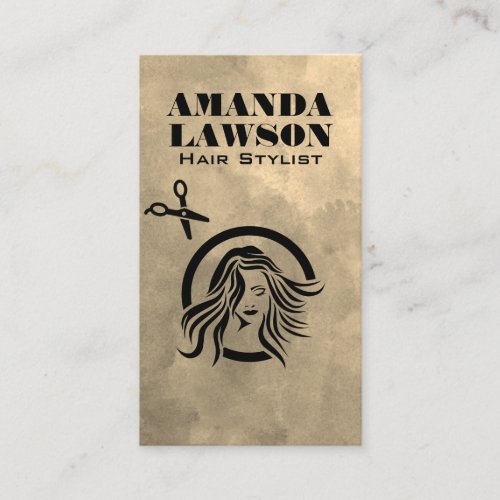 Hair Stylist Scissors  Beauty Logo Business Card