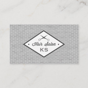 Hair Stylist Scissors Brick wall Business Card