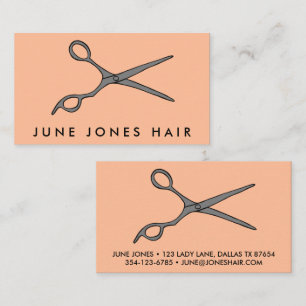 Hair Stylist Scissors Chic Line Drawing CUSTOM Business Card