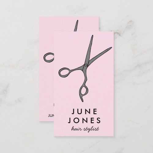 Hair Stylist Scissors Chic Minimal Line Art CUSTOM Business Card