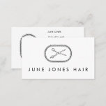Hair Stylist Scissors Elegant Chic Social Media Business Card