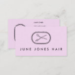 Hair Stylist Scissors Elegant Chic Social Media Business Card