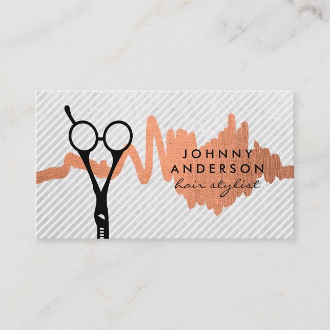 Hair Stylist Scissors | Modern Style Appointment Card (Front)