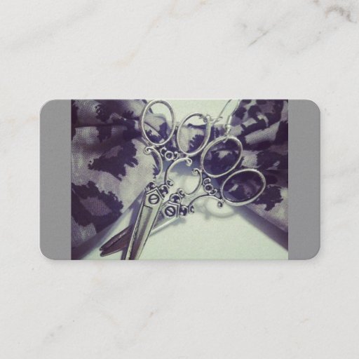 Customizable Hair Stylist Shears Business Card