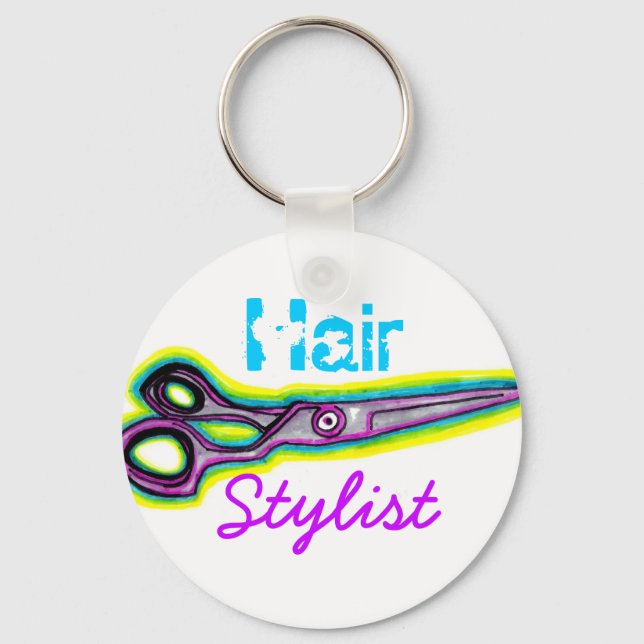 Hair Stylist Shears Keychain (Front)