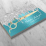 Hair Stylist Silver Drips Turquoise Beauty Salon Business Card