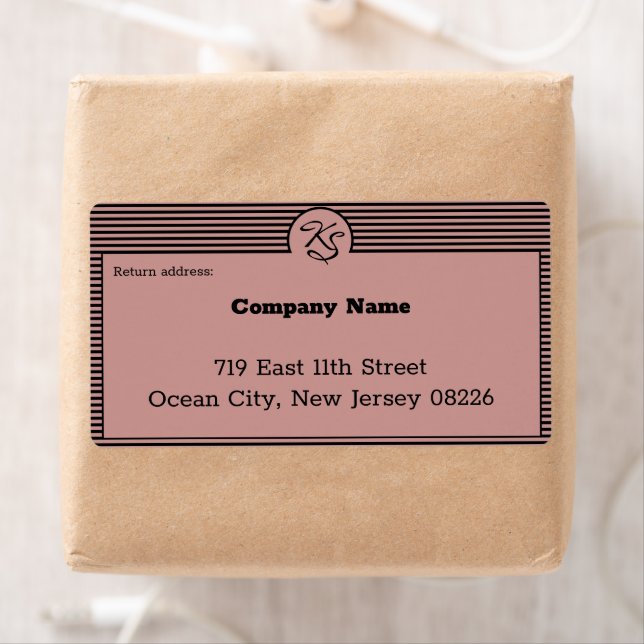 Hair Stylist Small Company Custom Text & Monogram Label (Insitu)