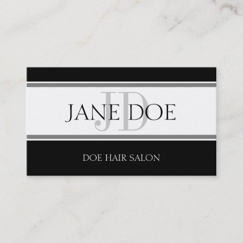 Hair Stylist Stripe W/W Business Card Templates