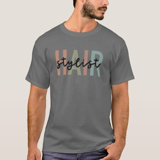 Hair Stylist, Styling Love Salon Scissors T-Shirt (Front)