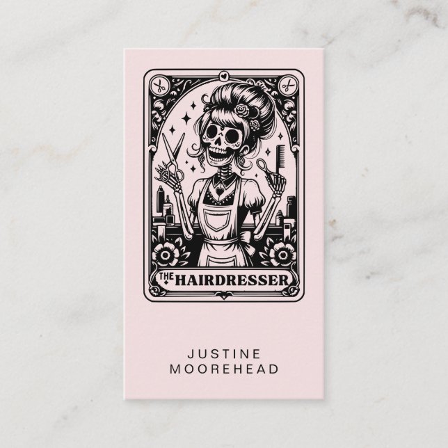 Hair Stylist Tarot Business Card (Front)